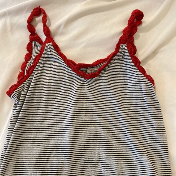 Anthropologie black and white striped tank top - Picture 3 of 4